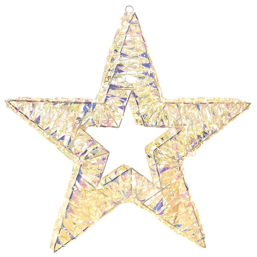 60cm Iridescent Lit Up Star